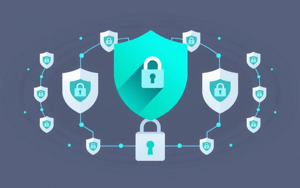 Ilustrace ochrany dat a soukromí na internetu